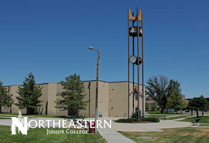 Photo of building and clock tower at Northeastern Junior College