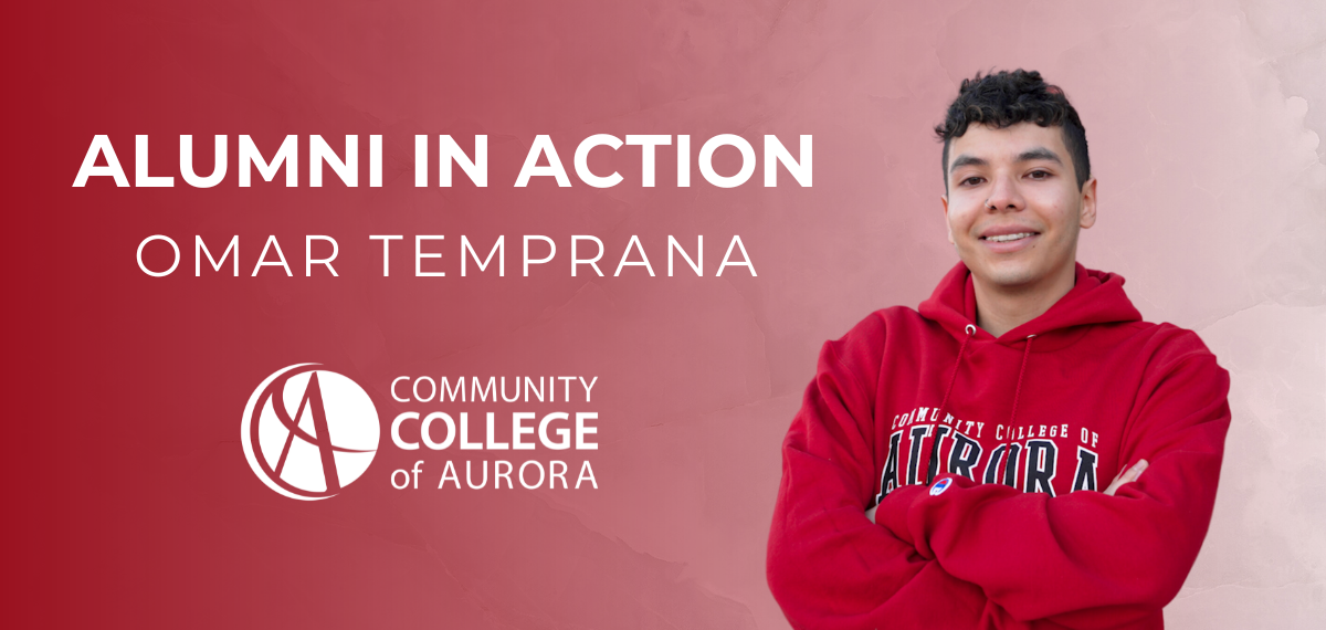 Graphic with text that reads, "Alumni In Action" and "Omar Temprana" featuring Omar Temprana's headshot.