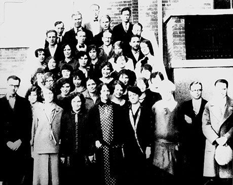 Faculty and students from Trinidad State College’s first graduating class, 1927.
